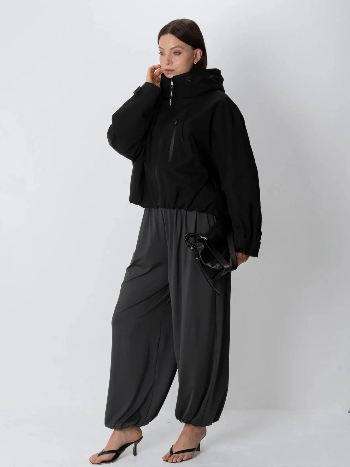 Veste de pluie courte oversize
